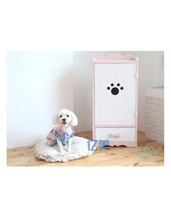 【烤漆可愛實用 寵物貓狗衣架衣柜 寵物儲物家具 收納置物柜帶抽屜】價格,廠家,圖片,寵物窩、籠,廣州億美展示柜制作-